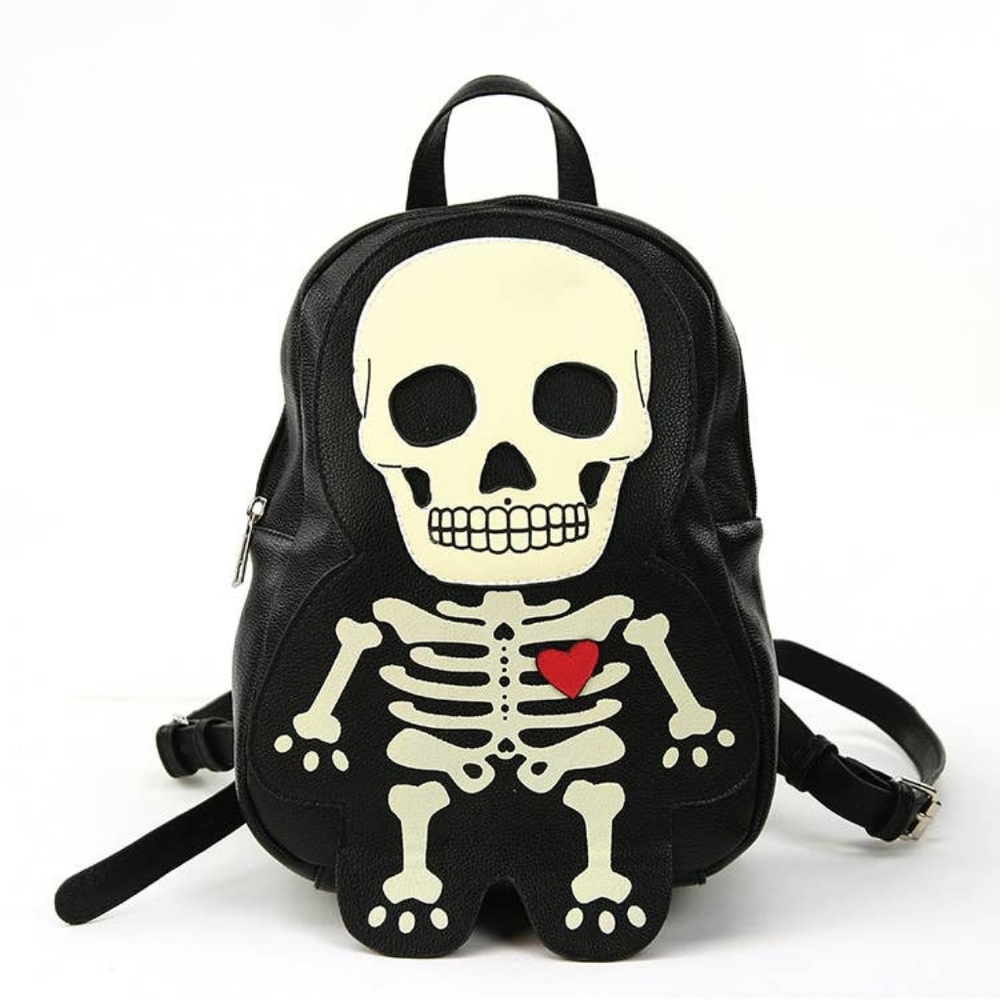 Sleepyville Critters Glow In The Dark Skeleton Backpack Purse Bag